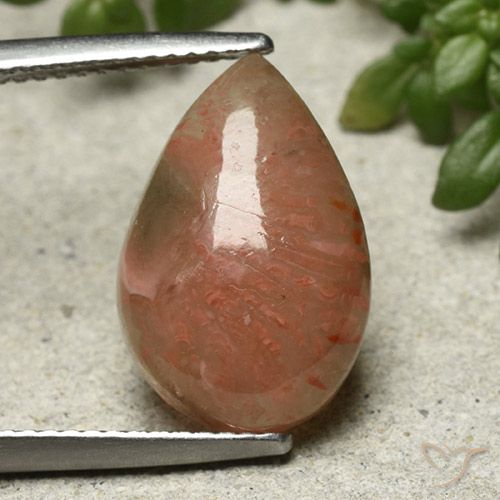 6.28ct Natural Multicolorido Coral, Formato de pêra, Translúcido