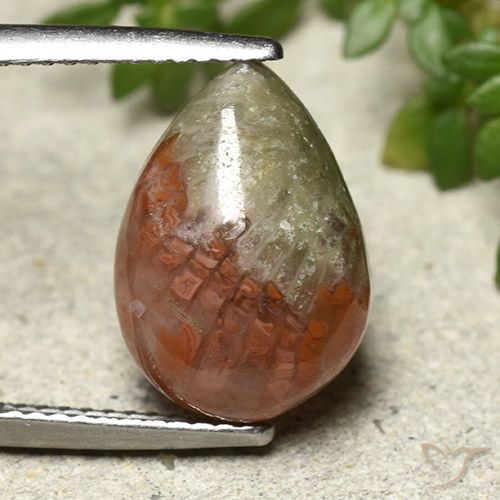 4.83ct Natural Multicolorido Coral, Formato de pêra, Translúcido