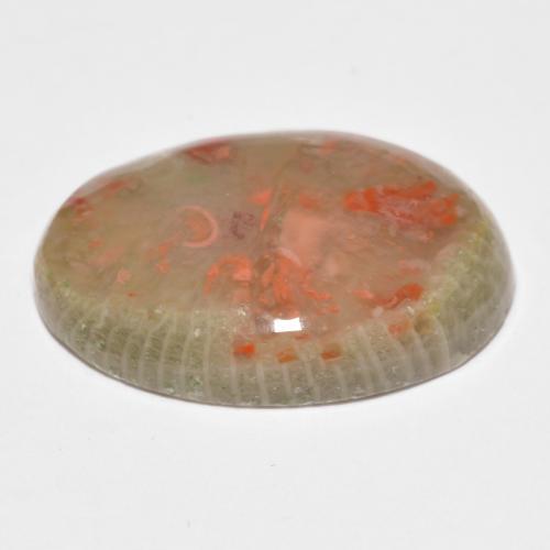 Coral multicolorido natural 10,04ct, corte oval, translúcido