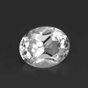 Danburita branco natural 5,36ct, corte oval, VVS-VS
