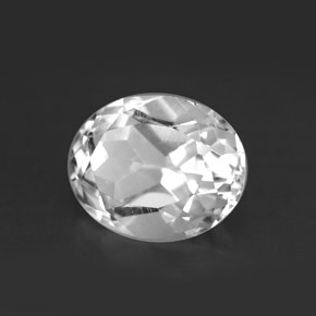 Danburita branco natural 5,36ct, corte oval, VVS-VS