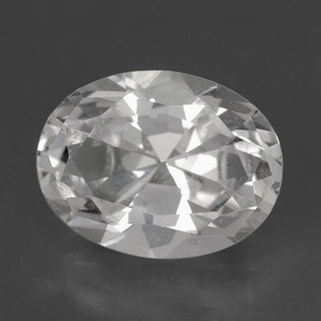 Danburita branco natural 5,78ct, corte oval, VVS-VS
