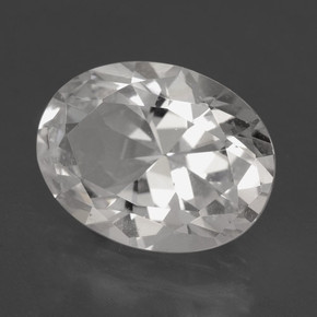 Danburita branco natural 5,78ct, corte oval, VVS-VS