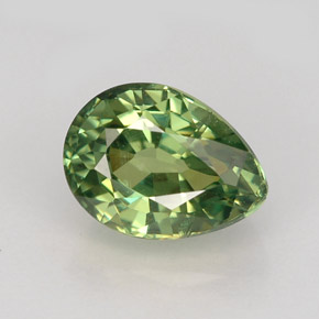 Granada demantoide verde natural 1,48ct, formato de pêra, VS
