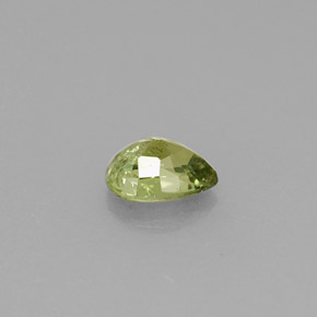 Granada demantoide verde natural 0,39ct, formato de pêra, VS-SI
