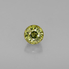 Granada demantoide verde natural 0,39ct, corte redondo, VS-SI
