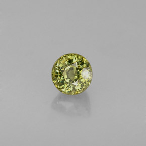 Granada demantoide verde natural 0,39ct, corte redondo, VS-SI