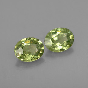 Pedras preciosas de granada demantoide verde natural de  ct, corte oval, VS-SI