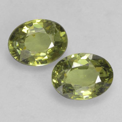 Pedras preciosas de granada demantoide verde natural de 0,74 ct, corte oval, VS-SI