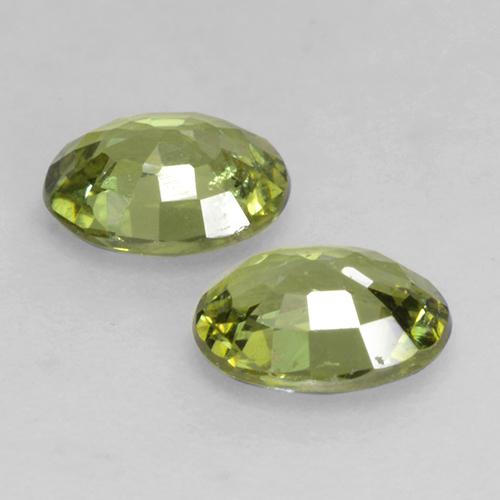 Pedras preciosas de granada demantoide verde natural de 0,74 ct, corte oval, VS-SI