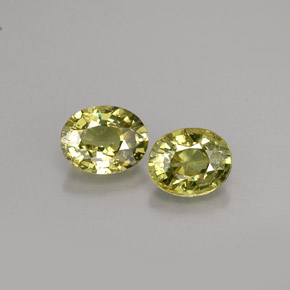 Pedras preciosas de granada demantoide ouro natural de  ct, corte oval, VS