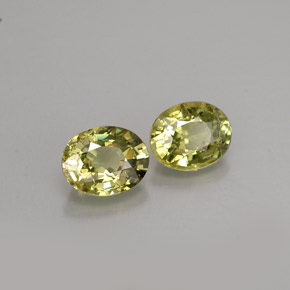 Pedras preciosas de granada demantoide ouro natural de  ct, corte oval, VS
