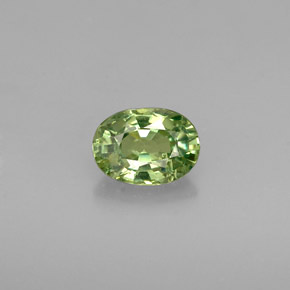 Granada demantoide verde natural 0,48ct, corte oval, VS-SI