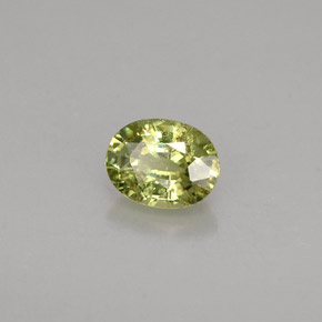 Granada demantoide verde natural 0,44ct, corte oval, VS-SI