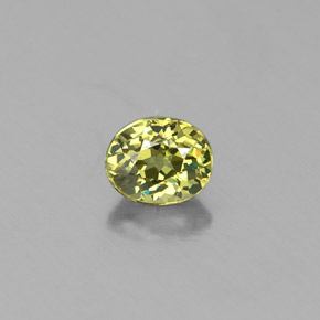 Granada demantoide verde natural 0,28ct, corte oval, VS