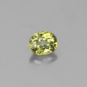 Granada demantoide verde natural 0,28ct, corte oval, VS