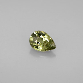 Granada demantoide verde natural 0,57ct, formato de pêra, VS