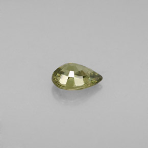 Granada demantoide verde natural 0,57ct, formato de pêra, VS