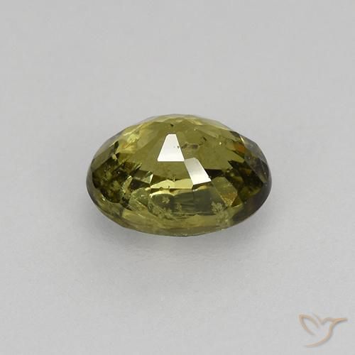Granada demantoide verde natural 0,47ct, corte oval, VS-SI