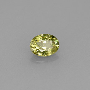 Granada demantoide verde natural 0,42ct, corte oval, VS-SI