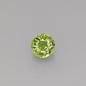 Granada demantoide verde natural 0,33ct, corte redondo, VS