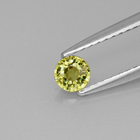 Granada demantoide verde natural 0,27ct, corte redondo, VS