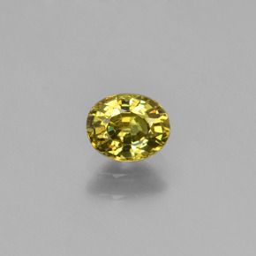 Granada demantoide verde natural 0,58ct, corte oval, VS