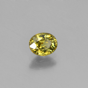 Granada demantoide verde natural 0,58ct, corte oval, VS