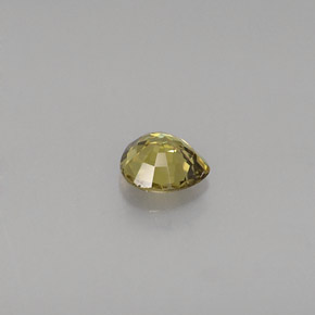 Granada demantoide amarelo natural 0,42ct, formato de pêra, VS