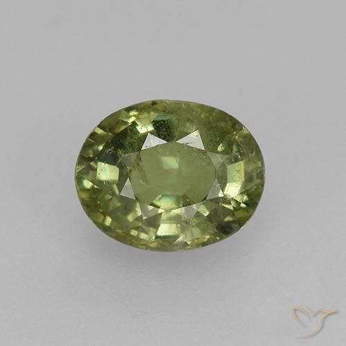 Granada demantóide de corte oval de 0,49 quilates, 5,1 x 4,1 mm da Namíbia, Photo A