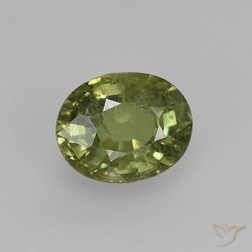 Granada demantóide Luz verde Natural 0.49ct, oval, VS-SI