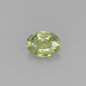Granada demantoide verde natural 0,33ct, corte oval, VS-SI