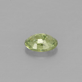 Granada demantoide verde natural 0,33ct, corte oval, VS-SI