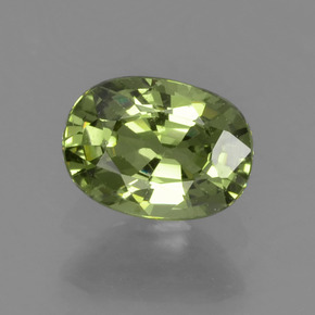 Granada demantoide verde natural 0,54ct, corte oval, VS