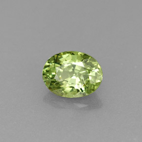 Granada demantoide verde natural 0,54ct, corte oval, VS-SI