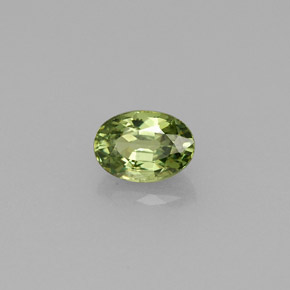 Granada demantoide verde natural 0,67ct, corte oval, VVS