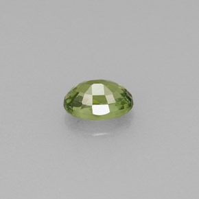 Granada demantoide verde natural 0,67ct, corte oval, VVS