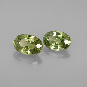 Pedras preciosas de granada demantoide verde natural de  ct, corte oval, VS-SI