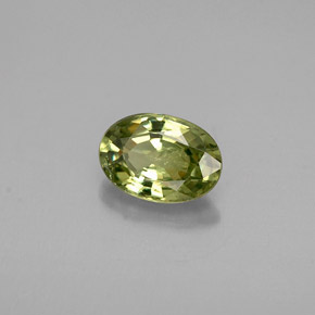 Granada demantoide verde natural 0,53ct, corte oval, VS