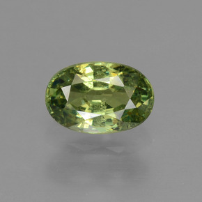Granada demantoide verde natural 0,66ct, corte oval, VS