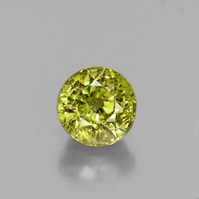 Granada demantoide verde natural 0,65ct, corte redondo, VS-SI