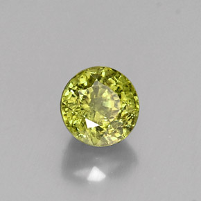 Granada demantoide verde natural 0,65ct, corte redondo, VS-SI