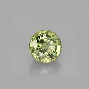 Granada demantoide verde natural 0,58ct, corte redondo, VS
