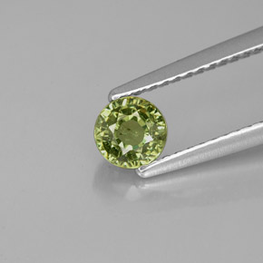 Granada demantoide verde natural 0,61ct, corte redondo, VS-SI