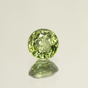 Granada demantoide verde natural 0,53ct, corte redondo, VS