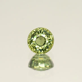 Granada demantoide verde natural 0,45ct, corte redondo, VVS-VS