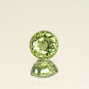 Granada demantoide verde natural 0,45ct, corte redondo, VVS-VS