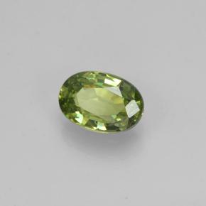 Granada demantoide verde natural 0,48ct, corte oval, VS