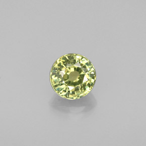 Granada demantoide verde natural 0,50ct, corte redondo, VS