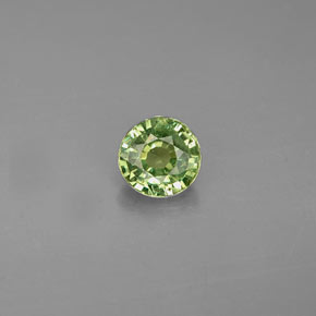 Granada demantoide verde natural 0,47ct, corte redondo, VS